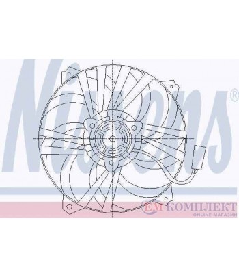 ПЕРКА ВЕНТИЛАТОРНА CITROEN C4 COUPE (2004-) 1.4 16V - NISSENS