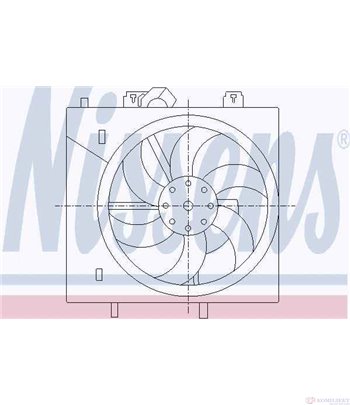 ПЕРКА ВЕНТИЛАТОРНА PEUGEOT 1007 (2005-) 1.4 - NISSENS