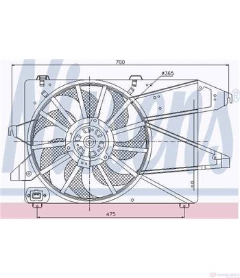 ПЕРКА ВЕНТИЛАТОРНА FORD MONDEO II COMBI (1996-) 1.6 i - NISSENS