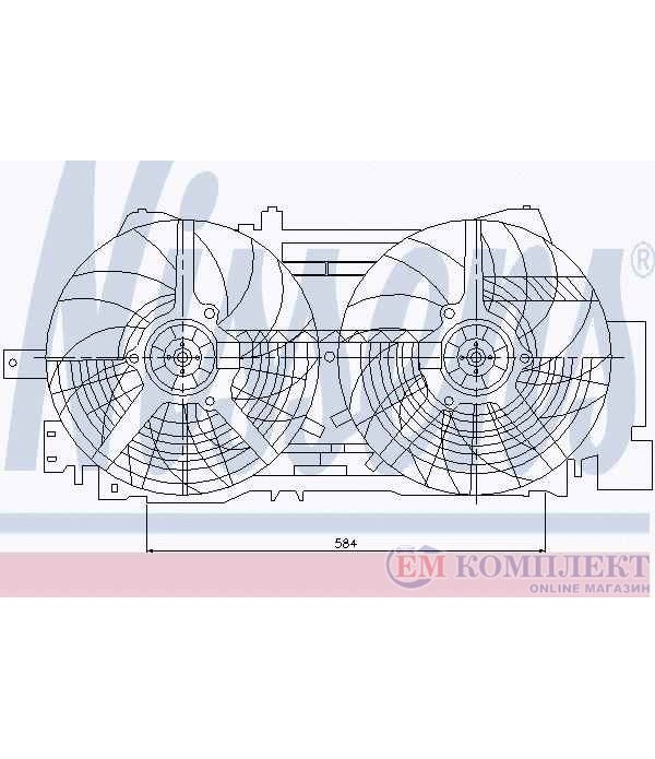 ПЕРКА ВЕНТИЛАТОРНА RENAULT ESPACE III (1996-) 3.0 V6 24V - NISSENS