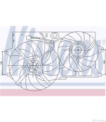 ПЕРКА ВЕНТИЛАТОРНА FIAT ULYSSE (1994-) 1.8 - NISSENS