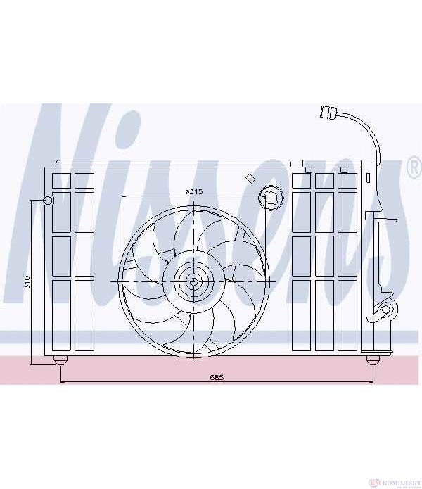ПЕРКА ВЕНТИЛАТОРНА CITROEN XSARA COUPE (1998-) 1.8 i - NISSENS