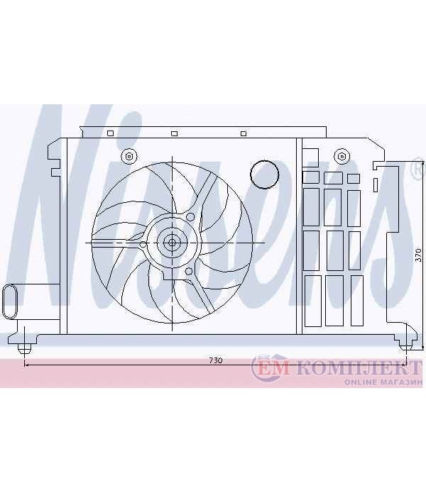 ПЕРКА ВЕНТИЛАТОРНА PEUGEOT 406 BREAK (1996-) 1.8 - NISSENS