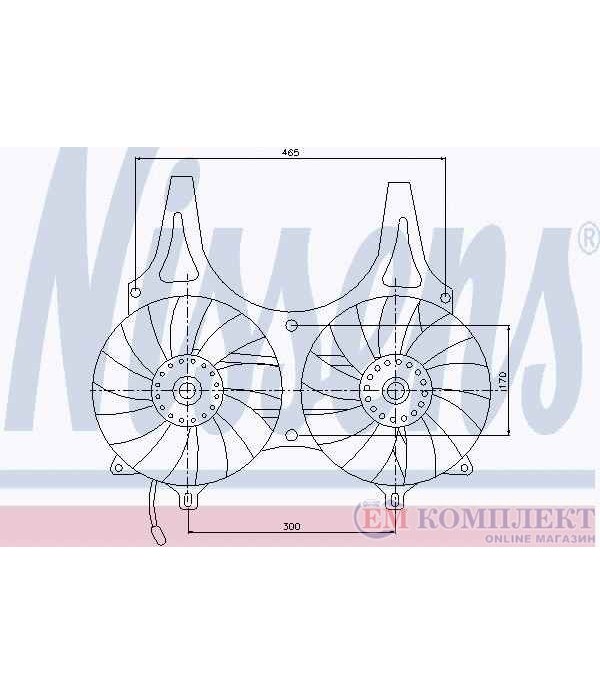ПЕРКА ВЕНТИЛАТОРНА MERCEDES E CLASS W210 (1995-) E 280 4-matic - NISSENS