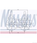 ПЕРКА ВЕНТИЛАТОРНА MERCEDES E CLASS COMBI S210 (1996-) E 55 T AMG 4-matic - NISSENS