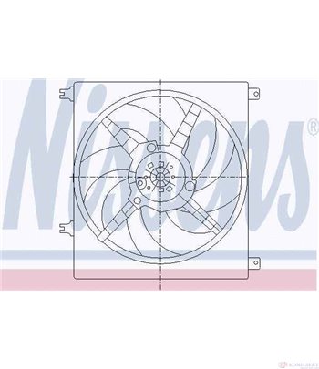 ПЕРКА ВЕНТИЛАТОРНА SUBARU JUSTY III (2003-) 1.3 - NISSENS