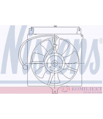 ПЕРКА ВЕНТИЛАТОРНА SUZUKI IGNIS II (2003-) 1.3 - NISSENS