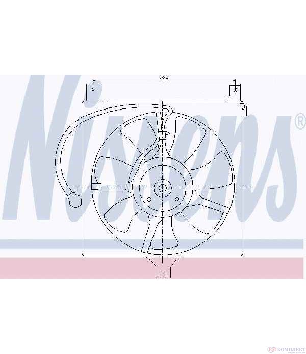 ПЕРКА ВЕНТИЛАТОРНА SUZUKI IGNIS II (2003-) 1.5 Sport - NISSENS