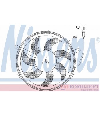 ПЕРКА ВЕНТИЛАТОРНА MINI ONE R56 (2006-) 1.4 - NISSENS