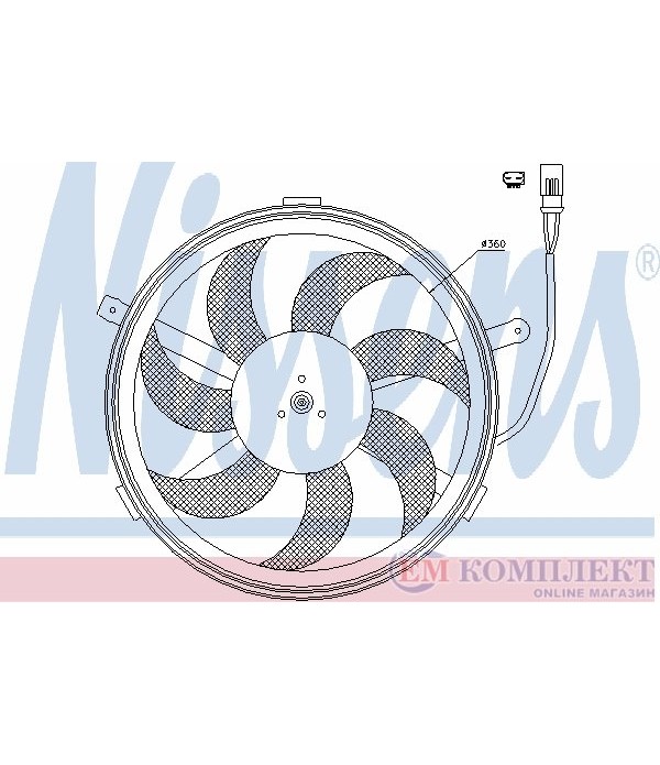 ПЕРКА ВЕНТИЛАТОРНА MINI ONE R55 (2007-) 1.6 - NISSENS