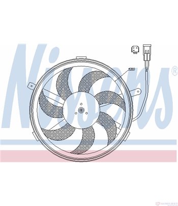 ПЕРКА ВЕНТИЛАТОРНА MINI ONE D R56 (2006-) 1.6 - NISSENS