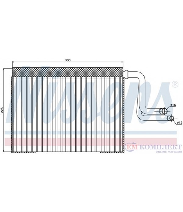 ИЗПАРИТЕЛ КЛИМАТИК BMW X1 E84 (2009-) sDrive18d - NISSENS