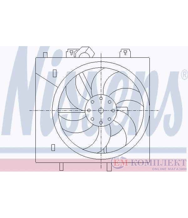 ПЕРКА ВЕНТИЛАТОРНА PEUGEOT 1007 (2005-) 1.6 16V - NISSENS