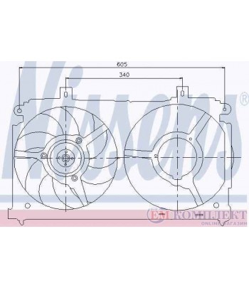 ПЕРКА ВЕНТИЛАТОРНА PEUGEOT 106 II (1996-) 1.6 S16 - NISSENS