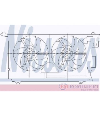 ПЕРКА ВЕНТИЛАТОРНА CITROEN XSARA COUPE (1998-) 1.6 i - NISSENS