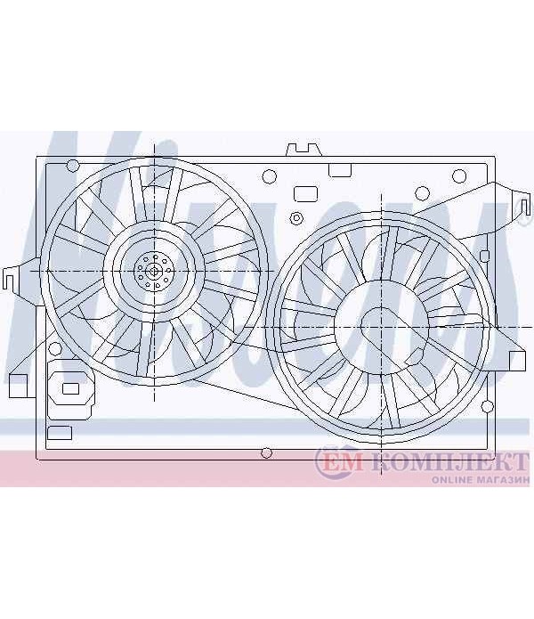 ПЕРКА ВЕНТИЛАТОРНА FORD MONDEO II COMBI (1996-) 2.0 i - NISSENS