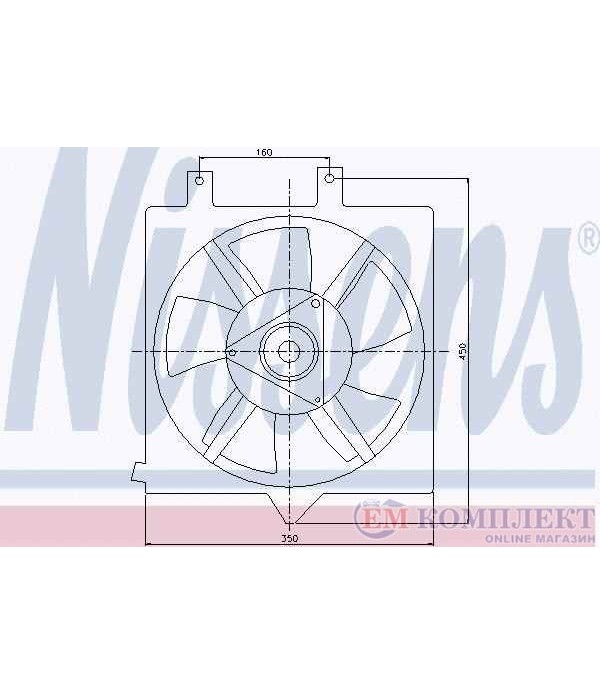 ПЕРКА ВЕНТИЛАТОРНА NISSAN PRIMERA HATCHBACK (1996-) 1.8 16V - NISSENS