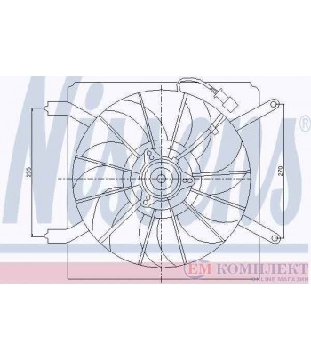 ПЕРКА ВЕНТИЛАТОРНА HONDA CR V (2006-) 2.0 i - NISSENS
