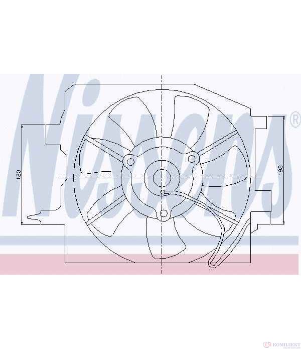 ПЕРКА ВЕНТИЛАТОРНА MAZDA 323 S VI (1998-) 2.0 TD - NISSENS