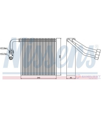 ИЗПАРИТЕЛ КЛИМАТИК MAZDA 3 (2003-) 2.0 MZR-CD - NISSENS