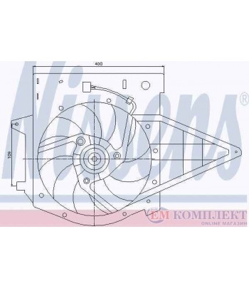 ПЕРКА ВЕНТИЛАТОРНА FIAT SCUDO COMBINATO (1996-) 2.0 16V - NISSENS