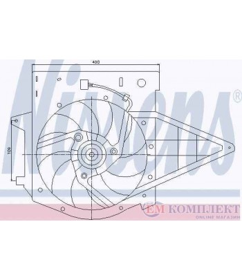 ПЕРКА ВЕНТИЛАТОРНА FIAT ULYSSE (1994-) 2.0 - NISSENS