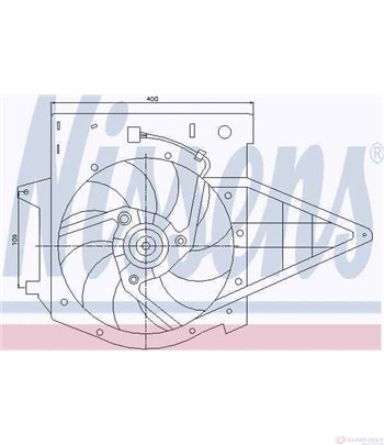 ПЕРКА ВЕНТИЛАТОРНА FIAT ULYSSE (1994-) 2.0 16V - NISSENS