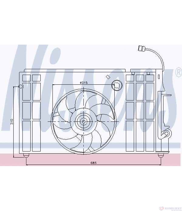 ПЕРКА ВЕНТИЛАТОРНА CITROEN XSARA BREAK (1997-) 2.0 16V - NISSENS
