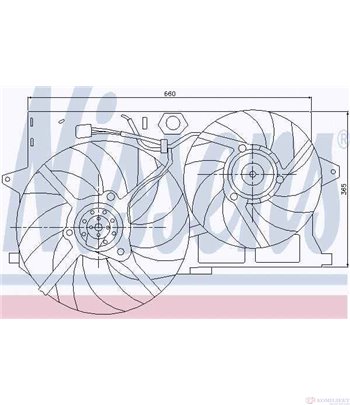 ПЕРКА ВЕНТИЛАТОРНА LANCIA ZETA (1995-) 2.0 JTD - NISSENS