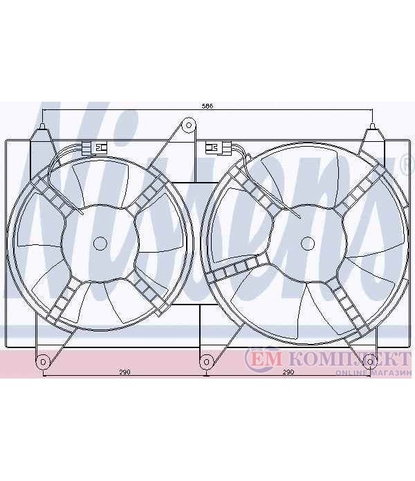 ПЕРКА ВЕНТИЛАТОРНА CHEVROLET EPICA (2005-) 2.0 - NISSENS