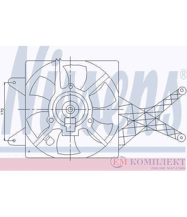 ПЕРКА ВЕНТИЛАТОРНА NISSAN MICRA II (1992-) 1.5 D - NISSENS