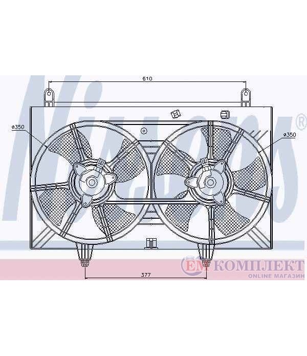 ПЕРКА ВЕНТИЛАТОРНА INFINITI FX (2003-) 35 - NISSENS