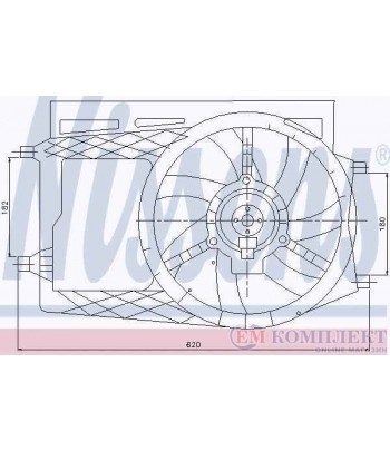 ПЕРКА ВЕНТИЛАТОРНА MINI ONE R50, R53 (2001-) 1.6 - NISSENS