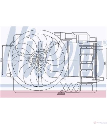 ПЕРКА ВЕНТИЛАТОРНА MINI COOPER S R50, R53 (2001-) 1.6 - NISSENS