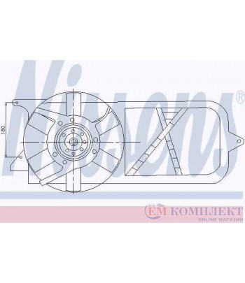 ПЕРКА ВЕНТИЛАТОРНА OPEL CORSA B (1993-) 1.0 i 12V - NISSENS