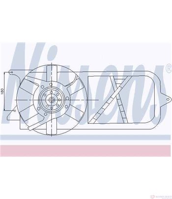 ПЕРКА ВЕНТИЛАТОРНА OPEL CORSA B (1993-) 1.2 i 16V - NISSENS