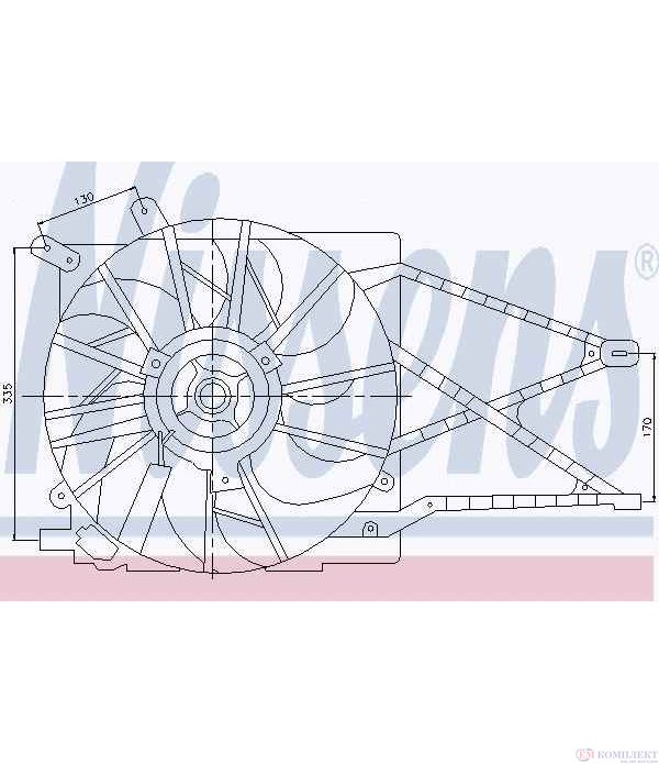 ПЕРКА ВЕНТИЛАТОРНА OPEL ASTRA G SEDAN (1998-) 1.4 16V - NISSENS
