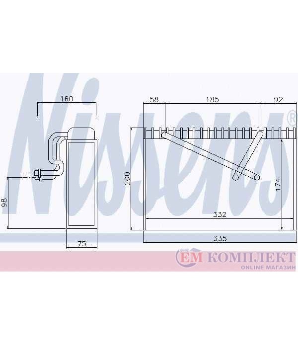 ИЗПАРИТЕЛ КЛИМАТИК OPEL VECTRA B COMBI (1996-) 1.6 i 16V - NISSENS