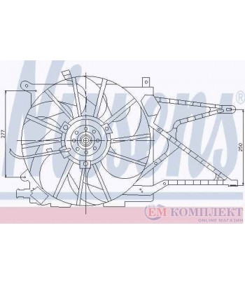 ПЕРКА ВЕНТИЛАТОРНА OPEL ASTRA G (1999-) 1.7 TD - NISSENS