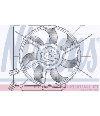 ПЕРКА ВЕНТИЛАТОРНА OPEL ASTRA F (1991-) 1.7 TD - NISSENS