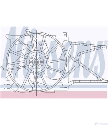 ПЕРКА ВЕНТИЛАТОРНА OPEL ASTRA G HATCHBACK (1998-) 2.0 DTI 16V - NISSENS
