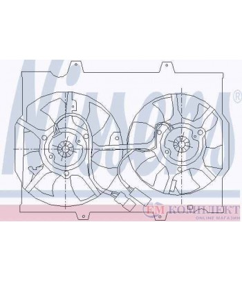 ПЕРКА ВЕНТИЛАТОРНА OPEL FRONTERA B (1998-) 2.2 i - NISSENS