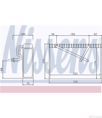 ИЗПАРИТЕЛ КЛИМАТИК OPEL VECTRA B COMBI (1996-) 2.5 i 500 - NISSENS