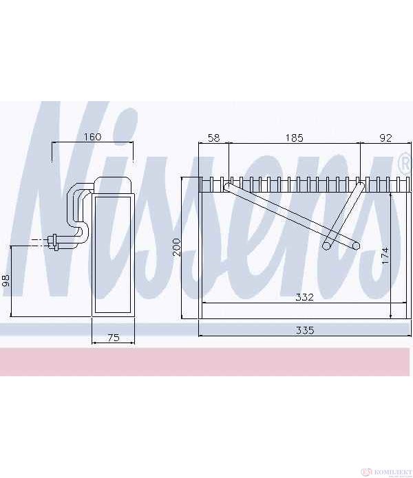 ИЗПАРИТЕЛ КЛИМАТИК OPEL VECTRA B COMBI (1996-) 2.5 i V6 - NISSENS