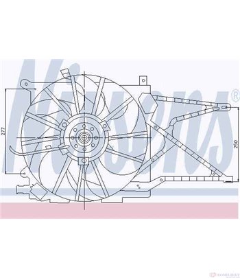 ПЕРКА ВЕНТИЛАТОРНА OPEL ASTRA G SEDAN (1998-) 1.7 DTI 16V - NISSENS