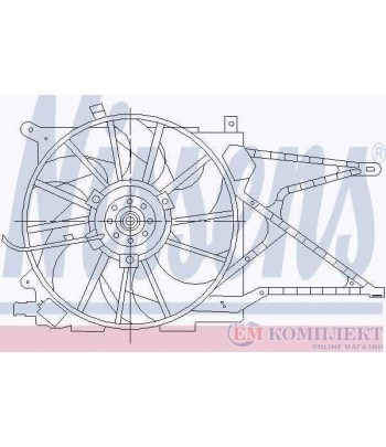 ПЕРКА ВЕНТИЛАТОРНА OPEL ASTRA G SEDAN (1998-) 1.7 DTI 16V - NISSENS