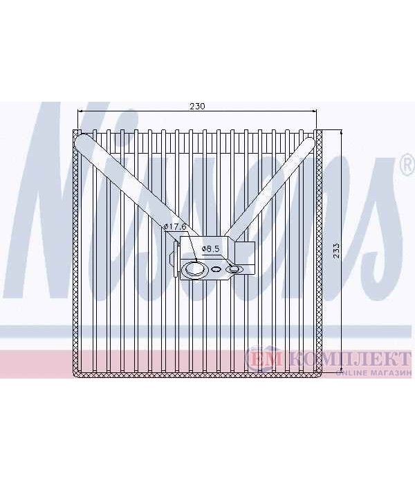 ИЗПАРИТЕЛ КЛИМАТИК VAUXHALL MERIVA MK I (2003-) 1.3 CDTI - NISSENS