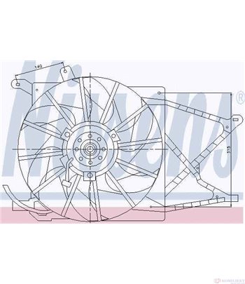 ПЕРКА ВЕНТИЛАТОРНА OPEL ASTRA G (1999-) 1.6 - NISSENS
