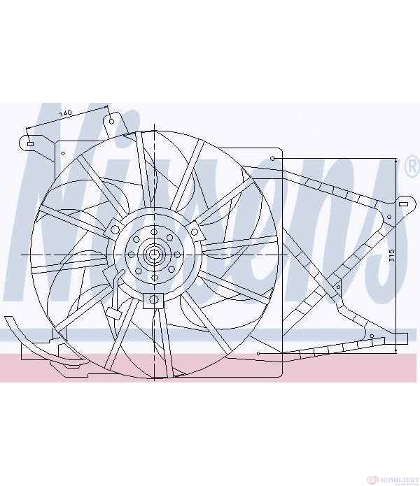 ПЕРКА ВЕНТИЛАТОРНА OPEL ASTRA G (1999-) 1.6 - NISSENS