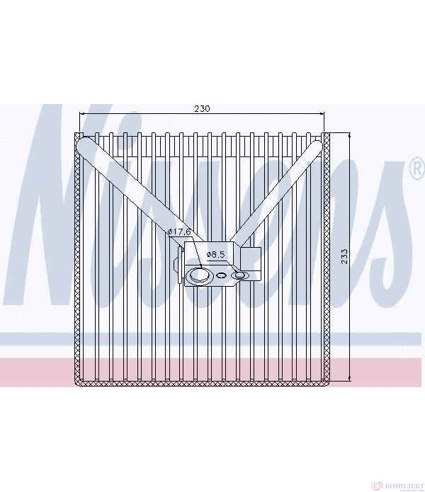 ИЗПАРИТЕЛ КЛИМАТИК VAUXHALL MERIVA MK I (2003-) 1.6 i 16V - NISSENS